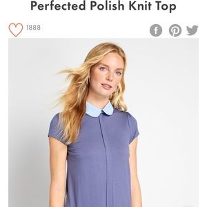 Modcloth Perfected Polish Knit Top.  NWT